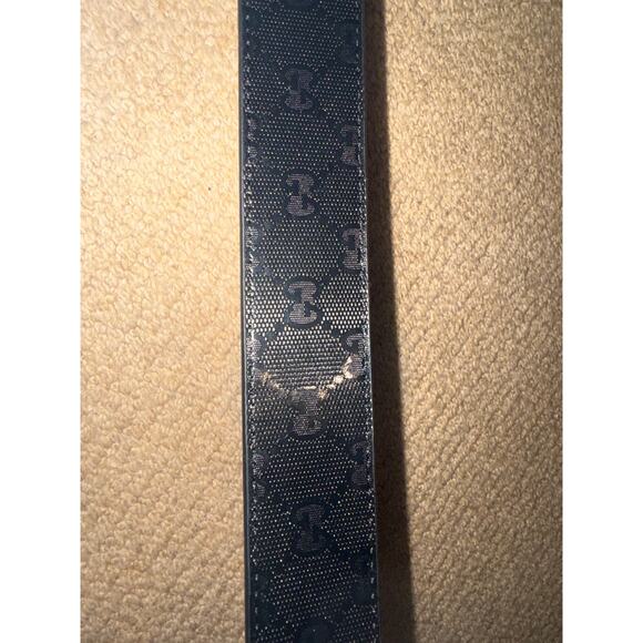 Gucci Imprime Leather Interlocking GG Logo Belt iridescent black - Picture 4 of 4